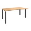 Bureau Vague EXPRIM - L160 cm - Retour droite - Plateau imitation Hêtre - Pieds carbone