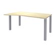 Bureau Vague EXPRIM - L160 cm - Retour gauche - Plateau imitation Erable - Pieds alu