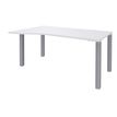 Bureau Vague EXPRIM - L160 cm - Retour gauche - Plateau Blanc perle - Pieds alu