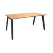 3253310161986-Bureau simple STEELY - L140 cm - Pieds carbone - plateau imitation Hêtre-P_79432479_1-0