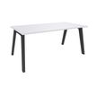 3253310162105-Bureau simple STEELY - L160 cm - Pieds carbone - plateau Blanc perle-P_79432491_1-0