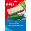 8410782100522-Apli Agipa - 140 Étiquettes adhésives transparentes - 99,1 x 38,1 mm - Impression jet d'encre -P_79433297_1-0