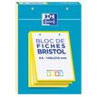 Oxford - Pack de 30 Fiches Bristol - A5 - petits carreaux - perforées - jaune