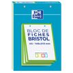 Oxford - Pack de 30 Fiches Bristol - A5 - petits carreaux - perforées - vert