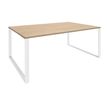 3253310167537-Bureau LOFTER Manager - L180 x P100 x H72,5 cm - sans console - pieds blanc - plateau imita-P_79439332_1-0