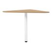 Angle de liaison de bureau 90° YES ! - Pied fixe blanc - Chêne