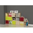 7331910014751-Bibliothèque modulaire MAXICOLOR - 9 cases - imitation chêne clair-P_79441475_2-1