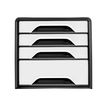 CEP Smoove - Module de classement 4 tiroirs - blanc/noir