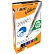 3086120017545-BIC VELLEDA 1751 - Pack de 4 marqueurs effaçables - pointe biseau - couleurs assorties--0