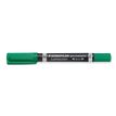 STAEDTLER LUMOCOLOR Duo - Marqueur permanent - double pointe fine et moyenne - vert