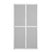 Armoire haute à rideaux EASY OFFICE - 110 x 204 x 41,5 cm - Corps et poignée blanc - Rideaux anthracite