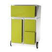 Caisson de bureau mobile EASYBOX - 4 tiroirs mixtes - Vert