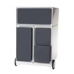Caisson de bureau mobile EASYBOX - 4 tiroirs mixtes - Anthracite