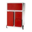3660141926200-Caisson de bureau mobile EASYBOX - 4 tiroirs mixtes - Rouge--0