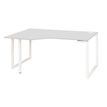 Bureau compact à gauche SUNDAY - 160 cm - Pieds cadre - Gris