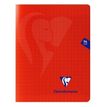 Clairefontaine Mimesys - Cahier polypro 24 x 32 cm - 96 pages - grands carreaux (Seyes) - rouge