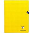 Clairefontaine Mimesys - Cahier polypro 24 x 32 cm - 96 pages - grands carreaux (Seyes) - jaune