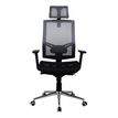 3397703517698-Fauteuil de bureau MANILLE - accoudoirs réglables - appui-tête réglable - noir--2