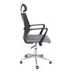 3397704690161-Fauteuil de bureau MOLITOR - accoudoirs fixes - appui-tête réglable - noir et gris--2