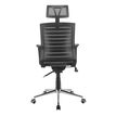 3397704690161-Fauteuil de bureau MOLITOR - accoudoirs fixes - appui-tête réglable - noir et gris--3