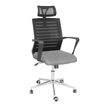 3397704690161-Fauteuil de bureau MOLITOR - accoudoirs fixes - appui-tête réglable - noir et gris--1