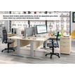 2012348123172-Bureau droit IDRA - L120 cm - Pieds anthracite - plateau imitation Erable--1