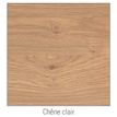 3253310150881-Bureau droit IDRA - Vague à gauche - L140 cm - Pieds blancs - plateau imitation Chêne--3