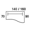 3253310150416-Bureau droit IDRA - Vague à droite - L160 cm - Pieds blancs - plateau imitation Erable--1