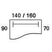 3253310150102-Bureau droit IDRA - Vague à gauche - L160 cm - Pieds anthracite - plateau imitation Merisier--1
