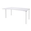 Bureau Vague EXPRIM - L160 cm - Retour gauche - Plateau Blanc perle - Pieds blanc