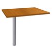 Extension IDRA/DUAL sur pied tube - 80 x 60 cm - Pied alu - plateau imitation Merisier