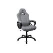 850009447265-Fauteuil de bureau ENZO - accoudoirs fixes - appuie-tête intégré - gris clair-Angle gauche-2