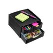 3462159007878-CEP First - Mini module de classement - 2 petits/1 grand tiroirs noir-Angle gauche-0