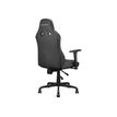 4710483775178-Fauteuil gamer FUSION S Black - accoudoirs réglables - appui-tête intégré - noir-Arrière-4