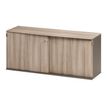 3483600784247-Crédence JAZZ+ - L160 x H74 x P48 - 2 portes coulissantes - Chêne gris-Angle droit-0