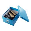4002432398119-Leitz Click & Store - Boîte de rangement A4 - bleu métallisé-Angle droit-2