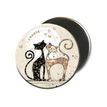 3700572713199-Kiub Bug Art - Magnet rond en verre - Chat amoureux-Avant-0