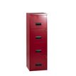 Classeur 4 tiroirs pour dossiers suspendus - 126 x 40 x 40 cm - rouge rubis nacré