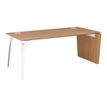 3483600600080-Bureau - XENON - Merisier - L 170 cm - pieds panneaux/métal réversible-Angle gauche-0