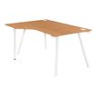 Bureau compact gauche - SUNDAY - noyer - pieds trapèze