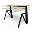 3760350280404-Bureau THEODORE  L120 - pieds blanc - plateau chêne massif--2