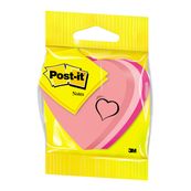 Post-it - Bloc cube forme coeur - 3 couleurs assorties - 225 feuilles
