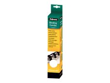 Fellowes - 25 anneaux de reliure en plastique - 10 mm - jusqu'à 55 feuilles - blanc