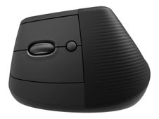 Logitech Lift - souris ergonomique sans fil pour gaucher - Bluetooth, 2.4 GHz - graphite