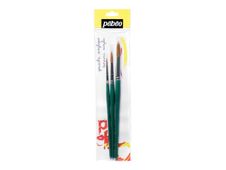 Pebeo - Lot de 3 pinceaux - rond - taille : 4, 8, 12