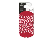 Clairefontaine - Pochette cadeau - 8 x 12 cm - sapins - rouge