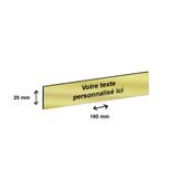 Plaque boîte à lettres personnalisée avec votre texte - 100 x 20 mm - dorée - adhésivée prête à poser