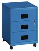 Caisson mobile - 3 tiroirs - bleu