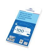 La Couronne - 50 Enveloppes DL 110 x 220 mm - 80 gr - blanc - fenêtre cristal 45x100 mm - bande auto-adhésive - ouverture facile