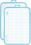 BIC - Ardoise Velleda blanche - 19 x 26 cm - double face grands carreaux (seyes) - cadre bleu